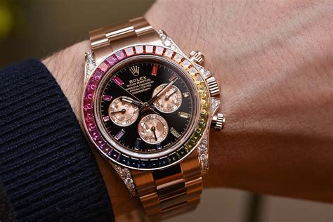 rolex donna daytona raimbow|rolex 116595rbow price.